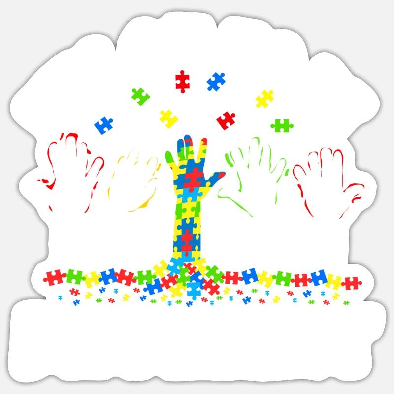 Autisme Conscience Sticker taille S (10 x 10 cm)