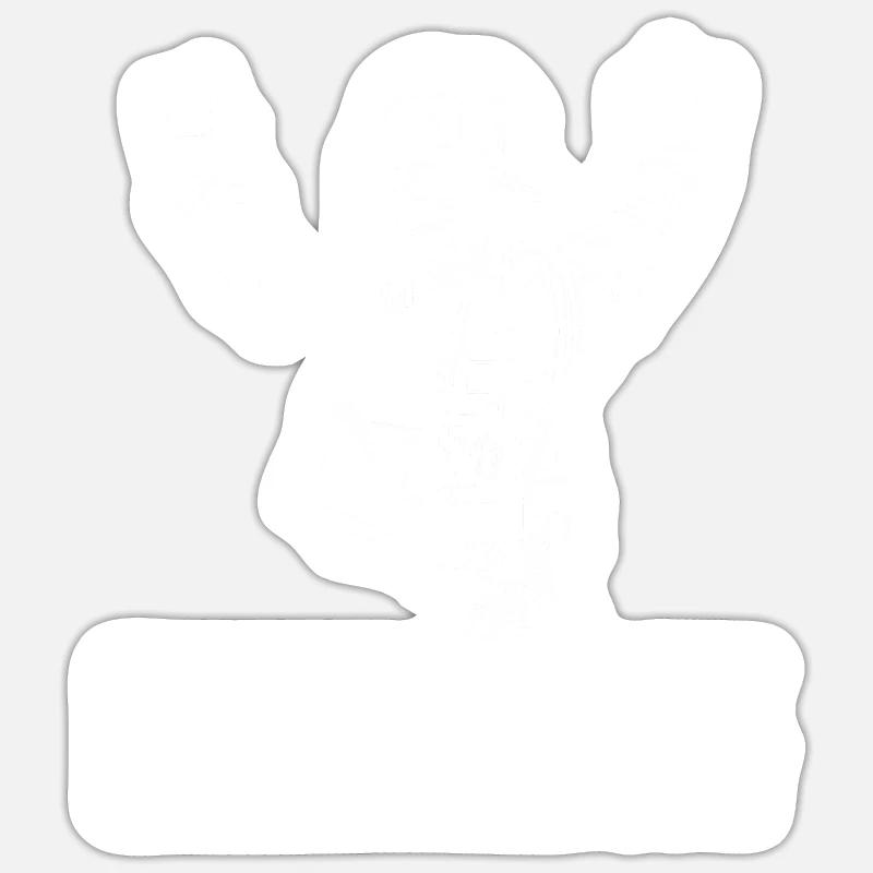 Pompier pompier cadeau - Sticker taille S (10 x 10 cm) - blanc mat