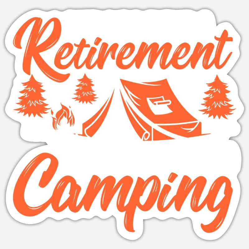 Camping - Sticker size S (10 x 10 cm) - white matte