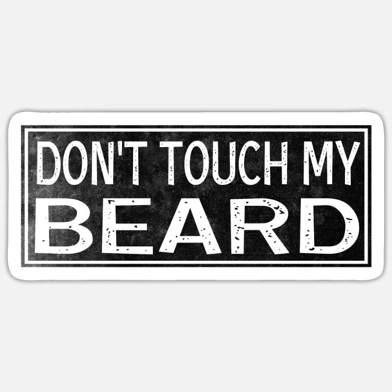 Beard Touching Sticker size S (10 x 10 cm)