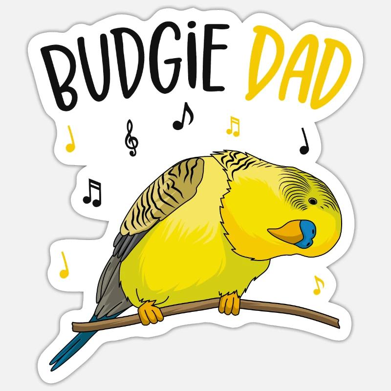 Budgerigar - Sticker size S (10 x 10 cm) - white matte