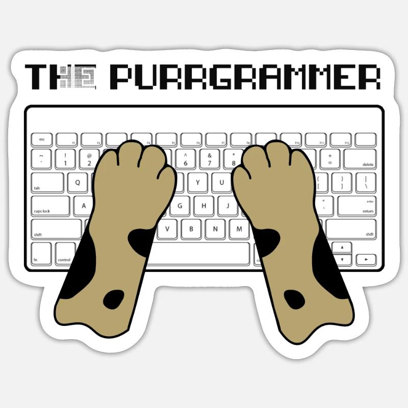 Siamese cat kitten programmer nerd gift Sticker size S (10 x 10 cm)