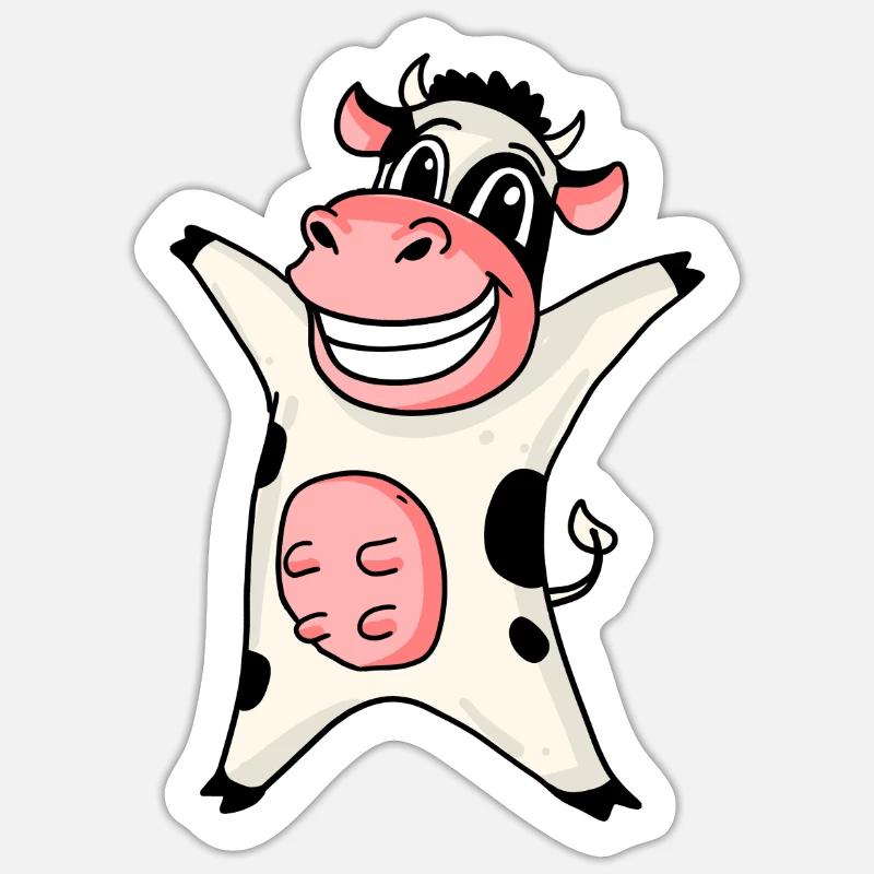 Cow - Sticker size S (10 x 10 cm) - white matte