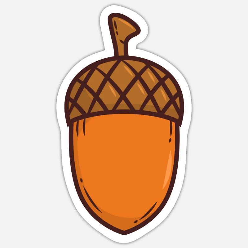 Eichel Eiche Baum Sticker Größe S (10 x 10 cm)