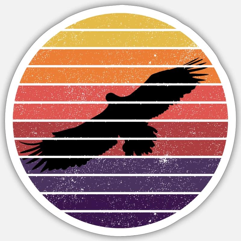 eagle - Sticker size S (10 x 10 cm) - white matte