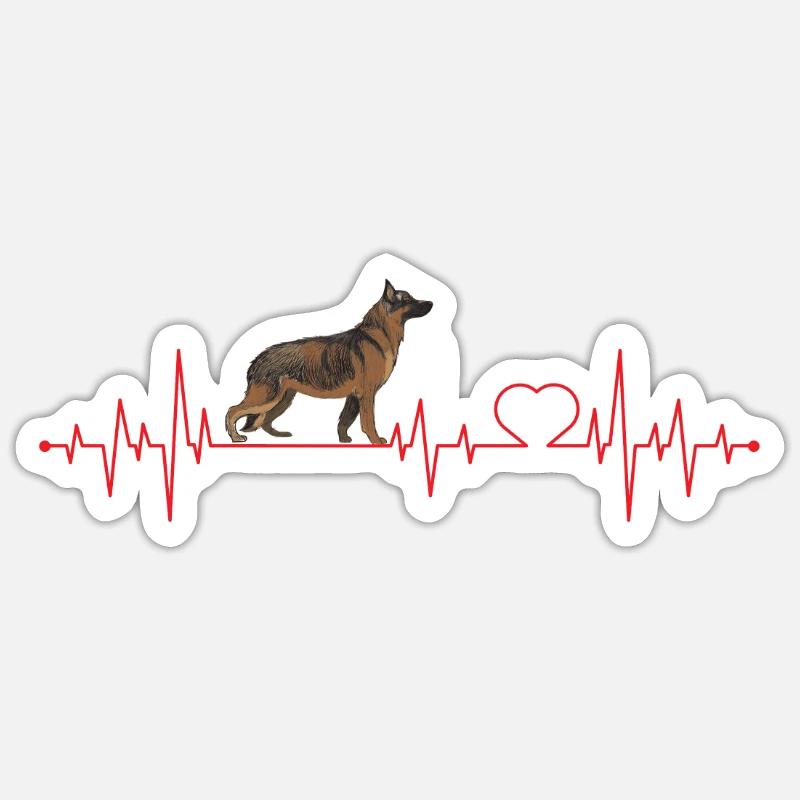 German Shepherd - Sticker size S (10 x 10 cm) - white matte