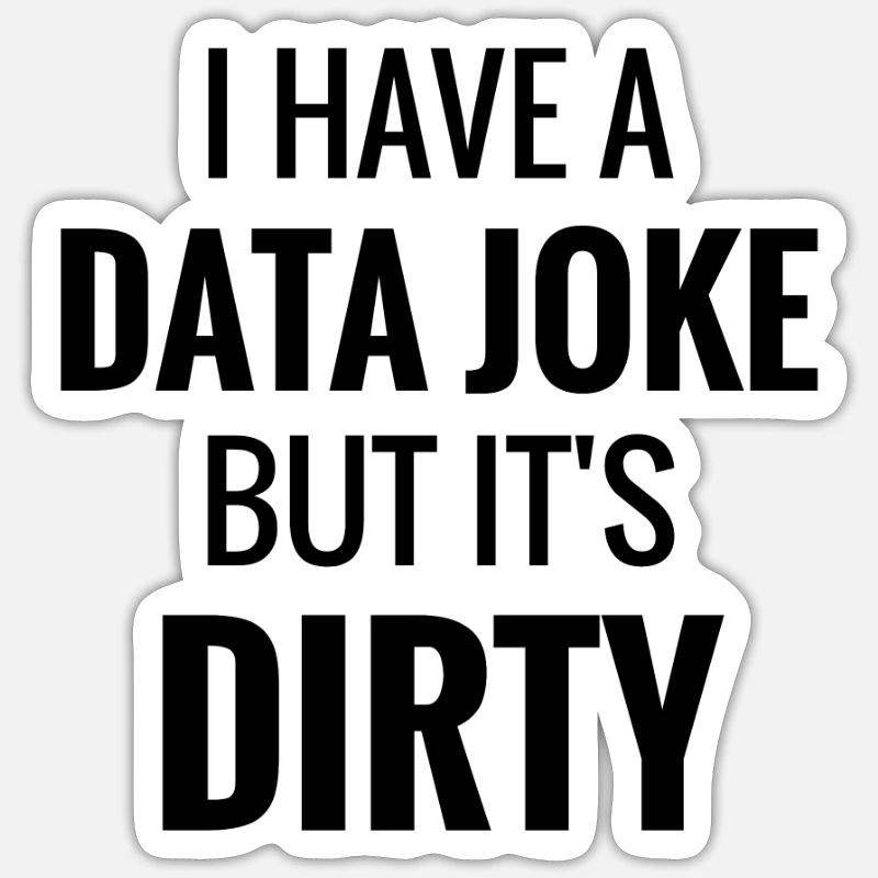 Data Science Geschenke | Data Scientist Big Data - Sticker Größe S (10 x 10 cm) - Mattweiß