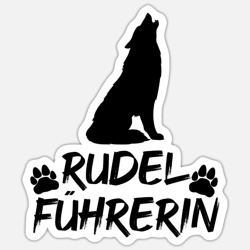 Rudelführerin - Sticker Größe S (10 x 10 cm) - Mattweiß