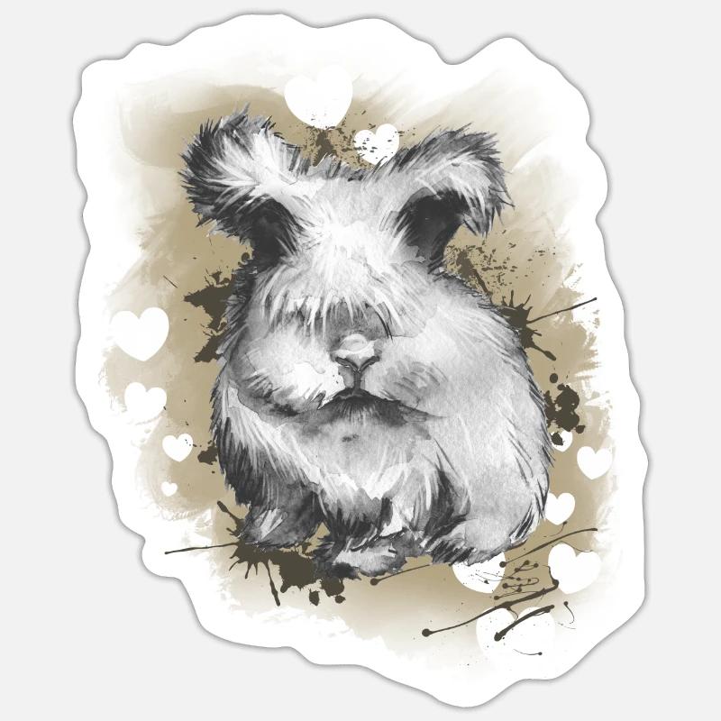 Rabbit Sticker size S (10 x 10 cm)