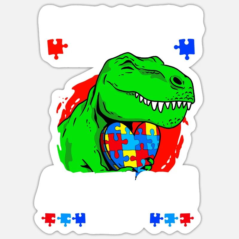Autisme Conscience - Sticker taille S (10 x 10 cm) - blanc mat