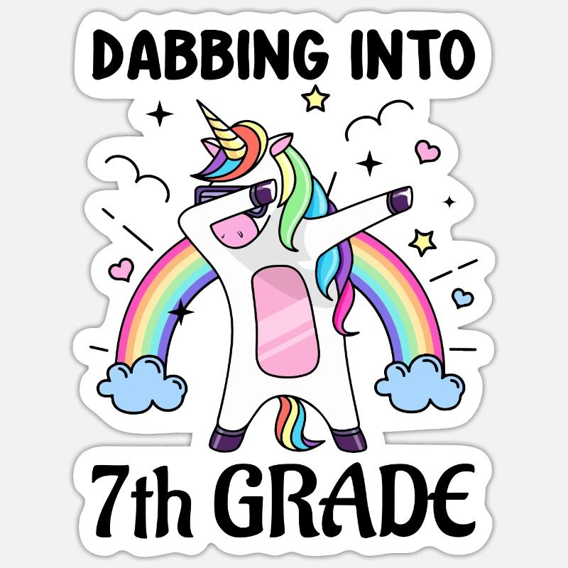 Schooling 7th class Sticker size S (10 x 10 cm)