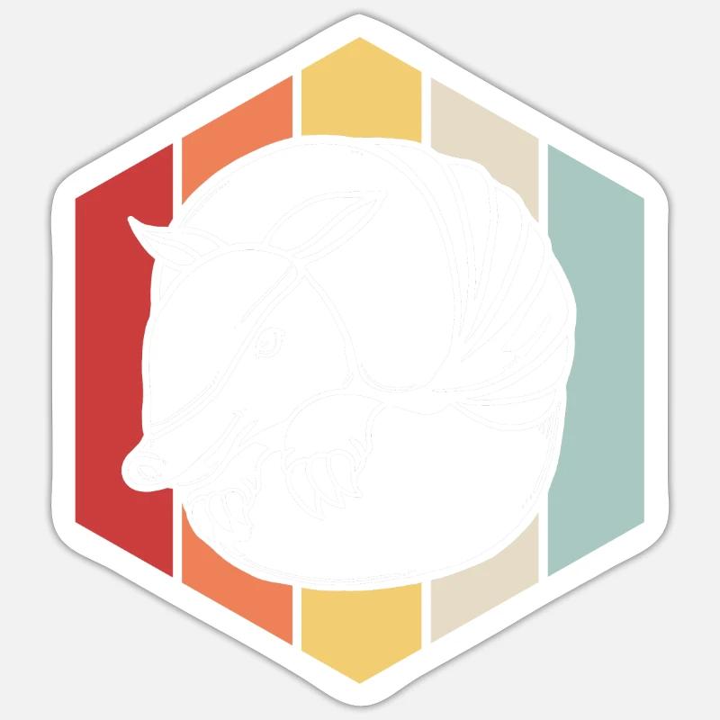 Tatoué - Sticker taille S (10 x 10 cm) - blanc mat