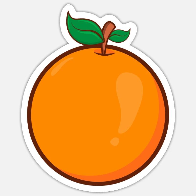 orange - Sticker size S (10 x 10 cm) - white matte