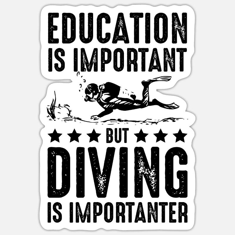 Diver Training Diving - Sticker size S (10 x 10 cm) - white matte
