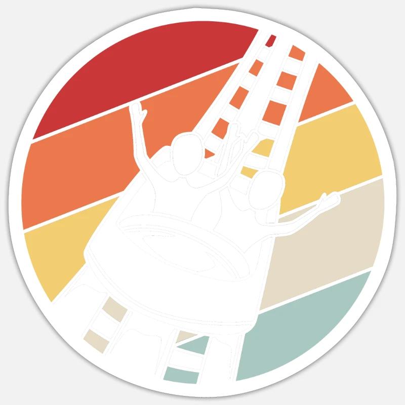 Roller coaster - Sticker size S (10 x 10 cm) - white matte