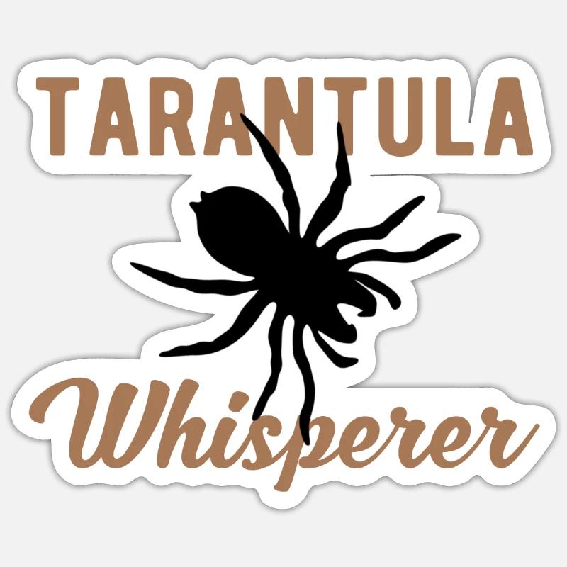 TARANTULA SPIDER: Tarantula Whisperer - Sticker Größe S (10 x 10 cm) - Mattweiß