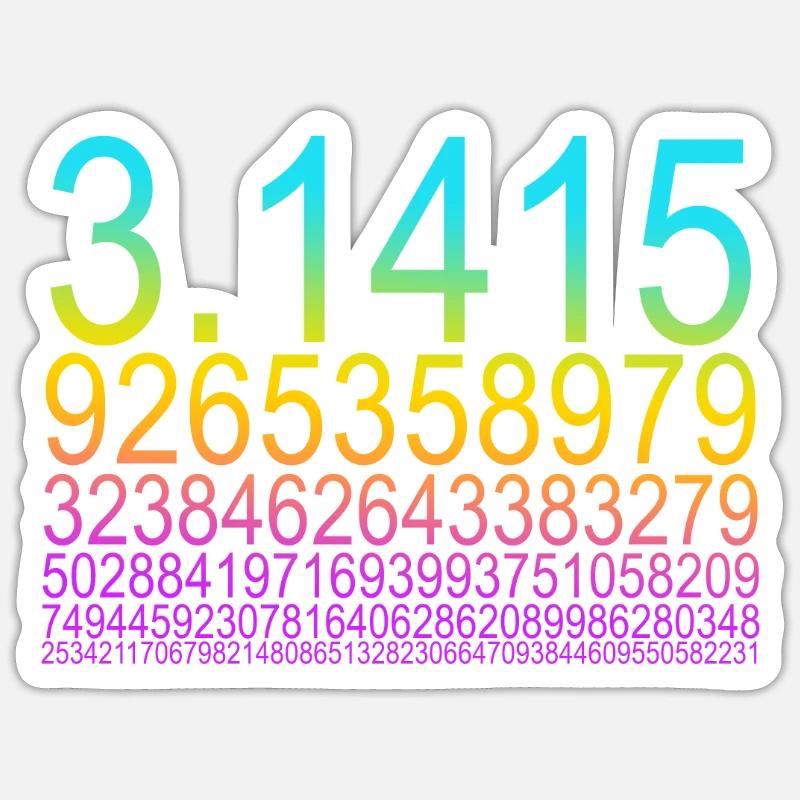 Maths drôle Maths Geek Pi Maxwell Sticker taille S (10 x 10 cm)