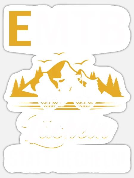 EMTB Lächeln Statt Hecheln E Mountain Bike - Sticker Größe S (10 x 10 cm) - Mattweiß