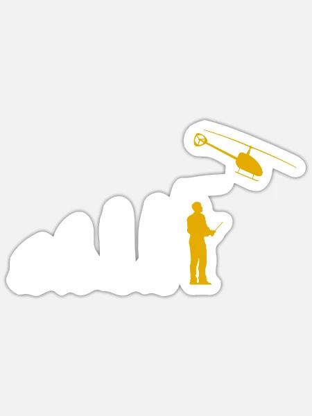 Evolution RC Hélicoptère commandé à distance Modéliser - Sticker taille S (10 x 10 cm) - blanc mat