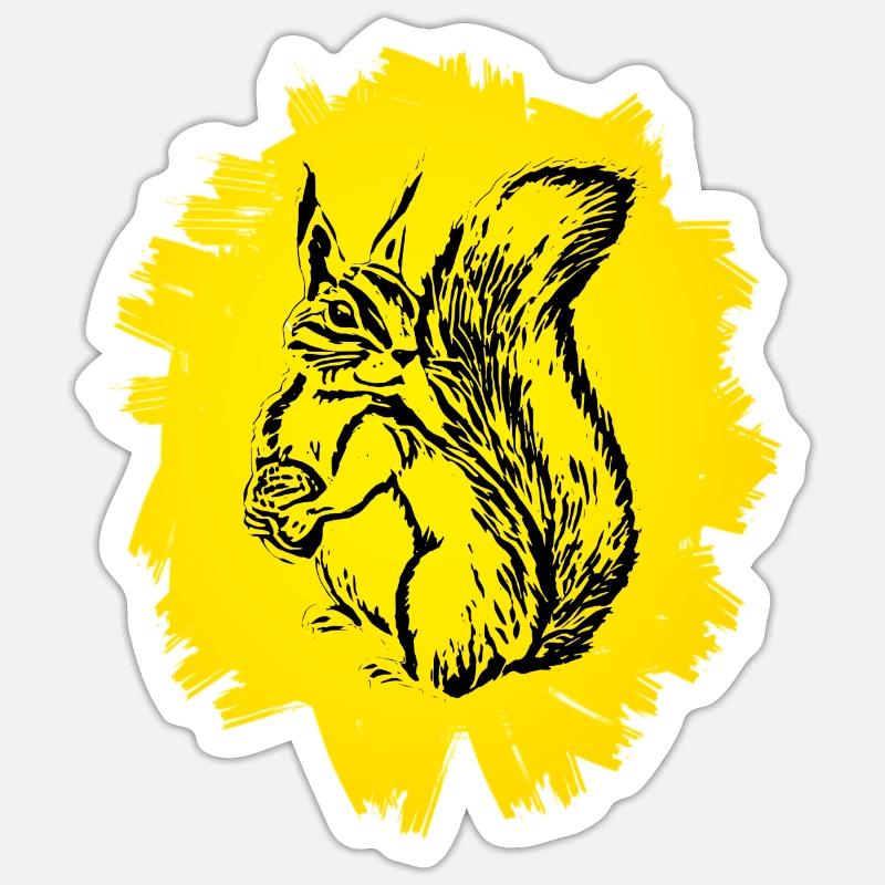 Écureuils Sticker taille S (10 x 10 cm)