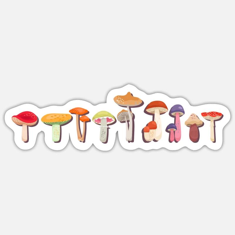 Champignons Sticker taille S (10 x 10 cm)