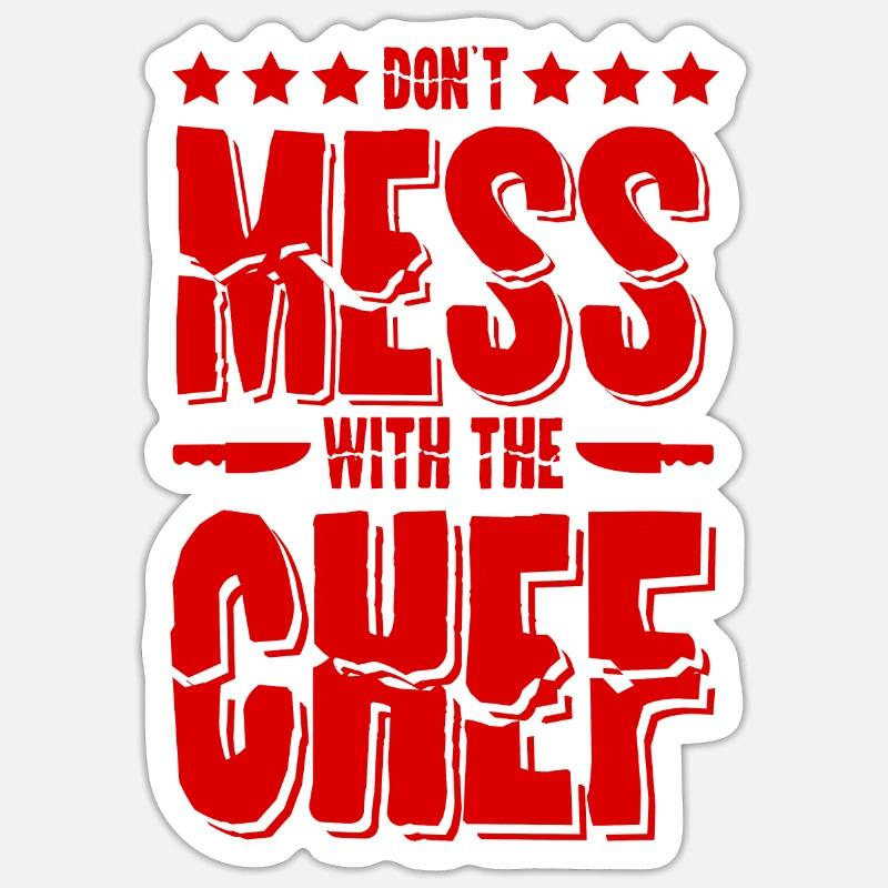 Chef Kochen Chefkoch Spruch Sticker Größe S (10 x 10 cm)