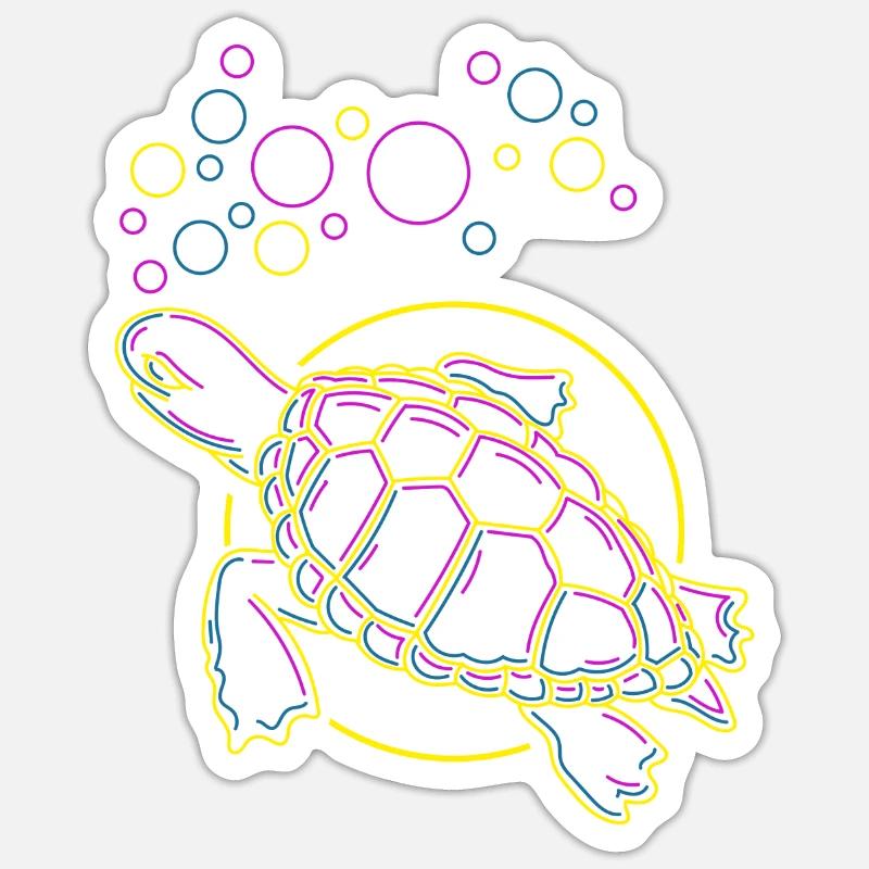 Turtle - Sticker size S (10 x 10 cm) - white matte
