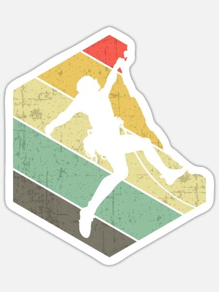 Berge Wandern Klettern Bergmenschen Outdoor - Sticker Größe S (10 x 10 cm) - Mattweiß