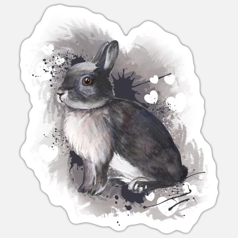 Rabbit Sticker size S (10 x 10 cm)