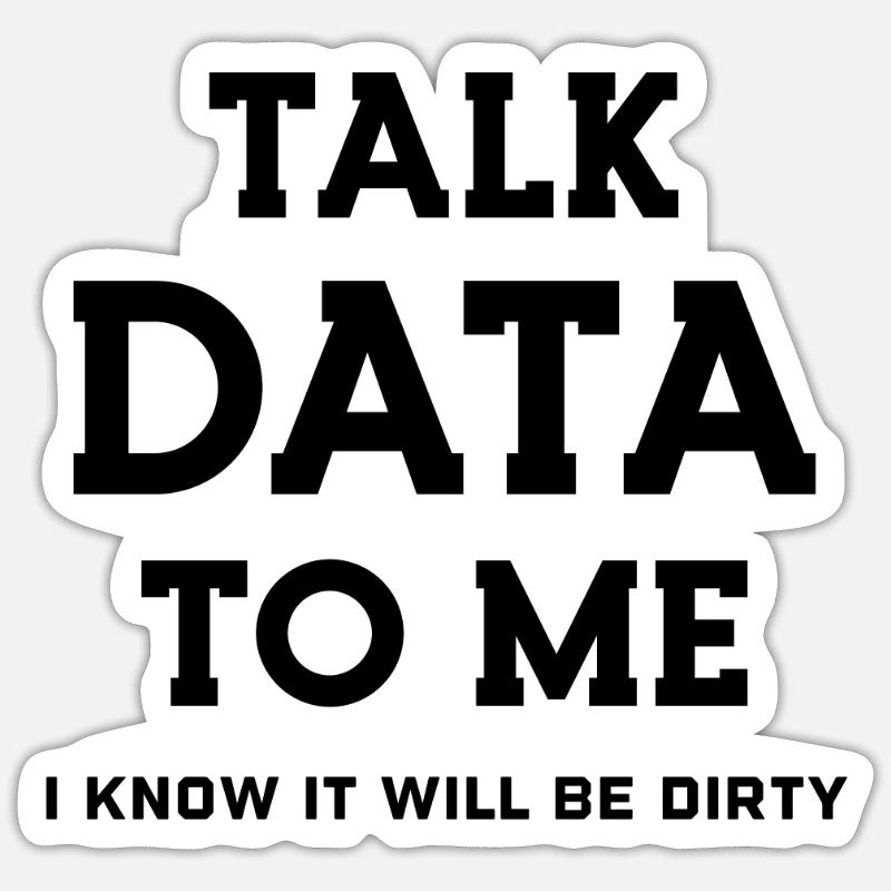 Data Science Statistics Data Scientist - Sticker taille S (10 x 10 cm) - blanc mat
