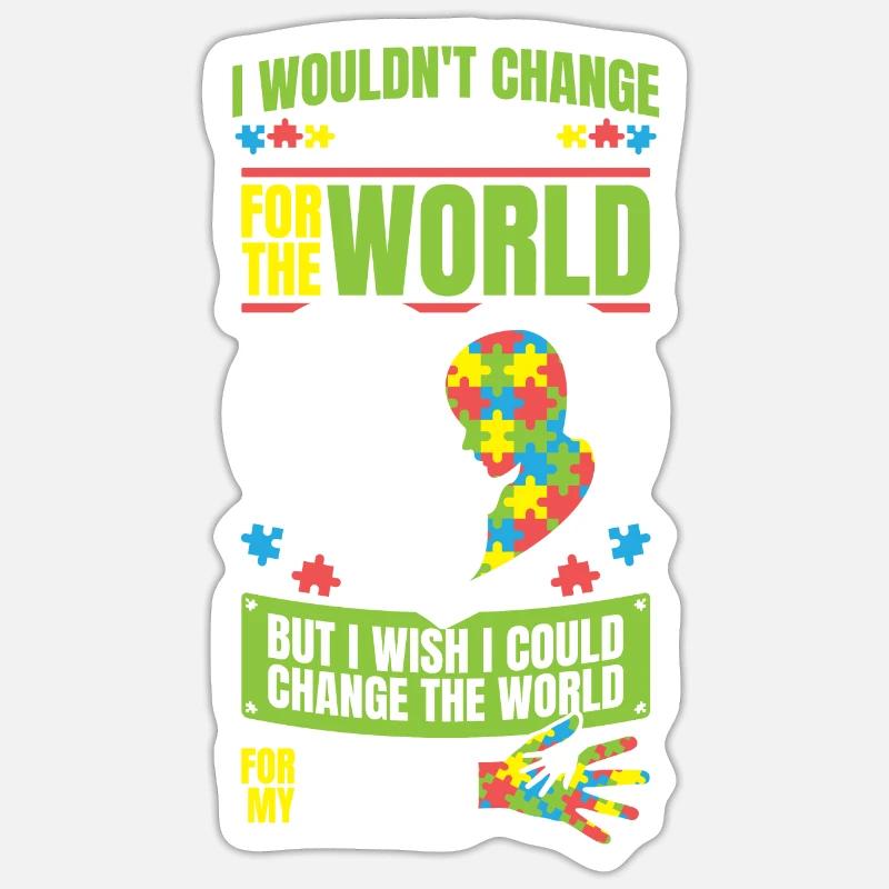 Autisme Conscience - Sticker taille S (10 x 10 cm) - blanc mat