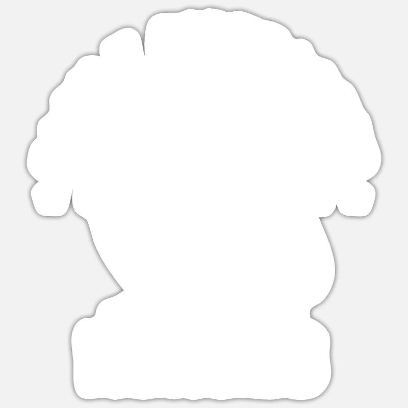Cheval - Sticker taille S (10 x 10 cm) - blanc mat