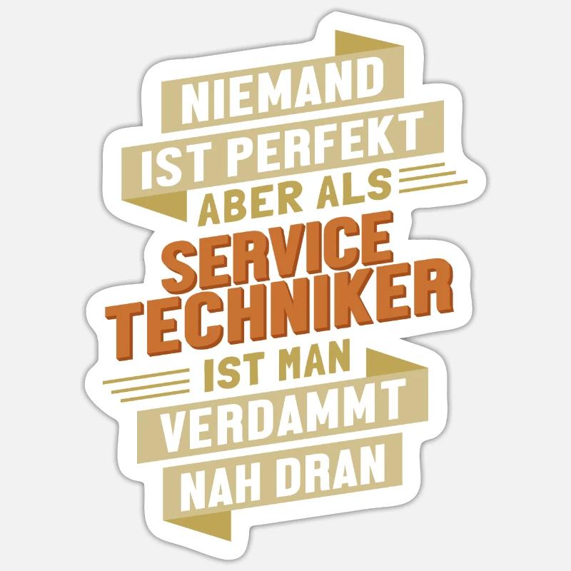 Servicetechniker fast Perfekt Service Technician Sticker size S (10 x 10 cm)