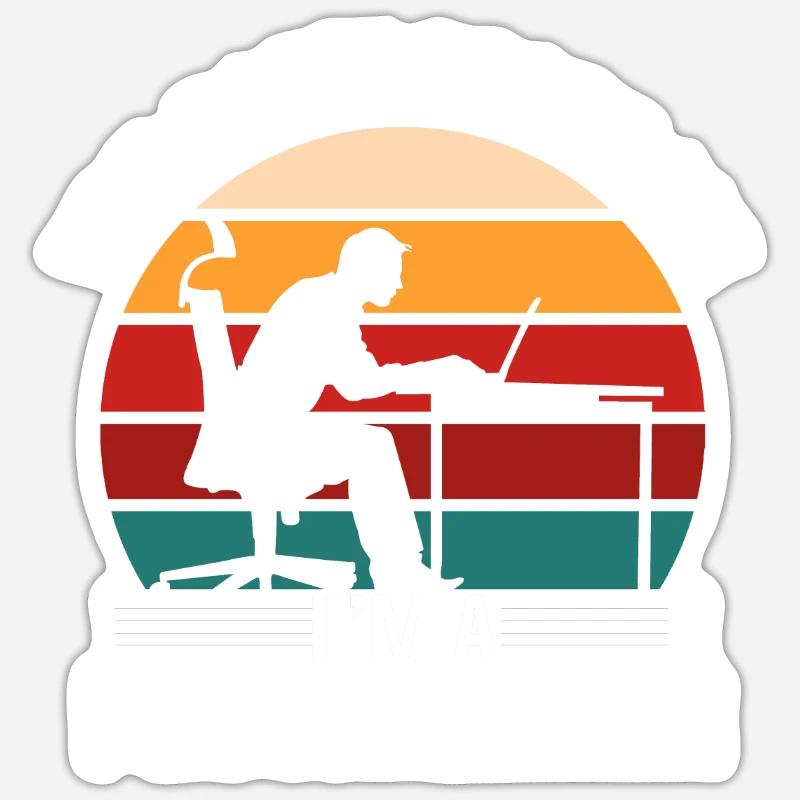 Programmer Retro Sticker size S (10 x 10 cm)