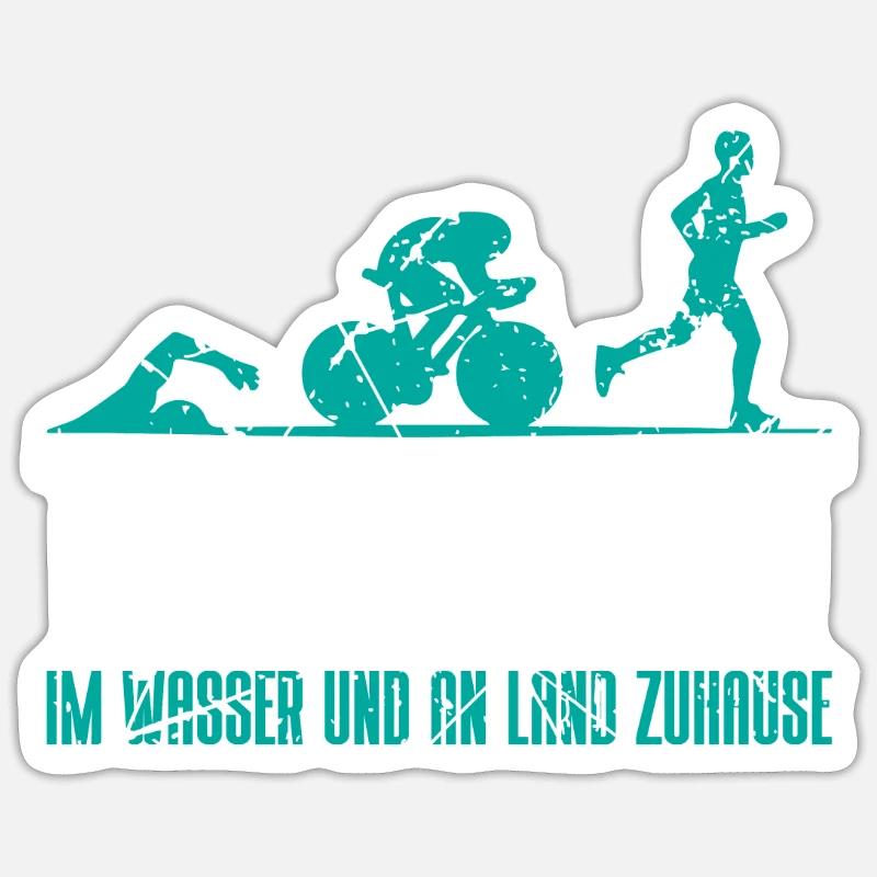 Triathlete Gift - Sticker size S (10 x 10 cm) - white matte