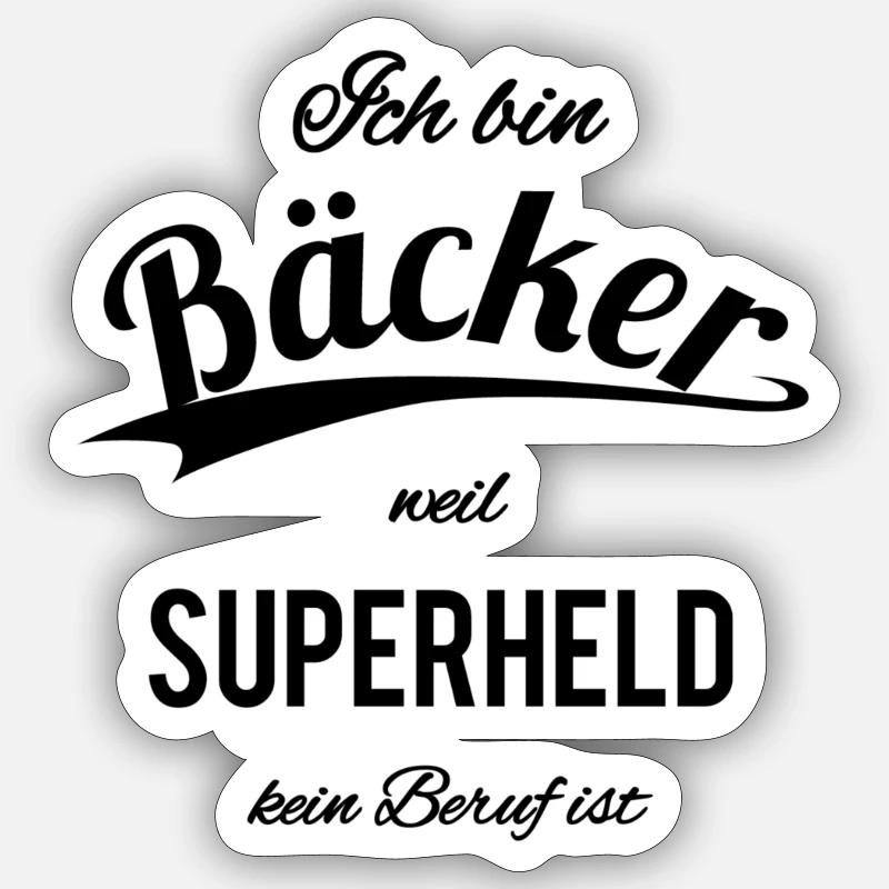 Bäcker - Sticker Größe S (10 x 10 cm) - Mattweiß