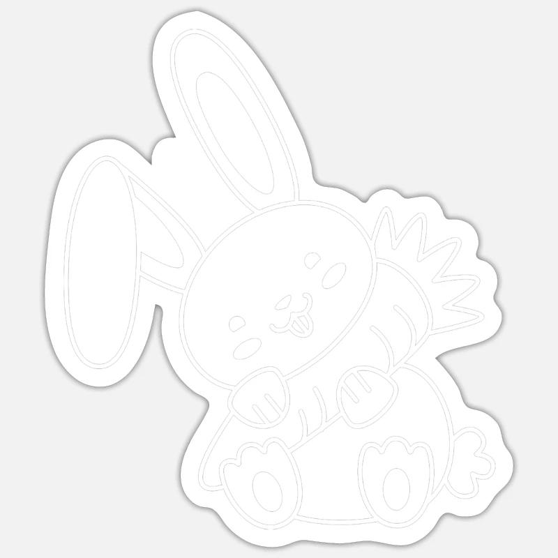 Rabbit - Sticker size S (10 x 10 cm) - white matte