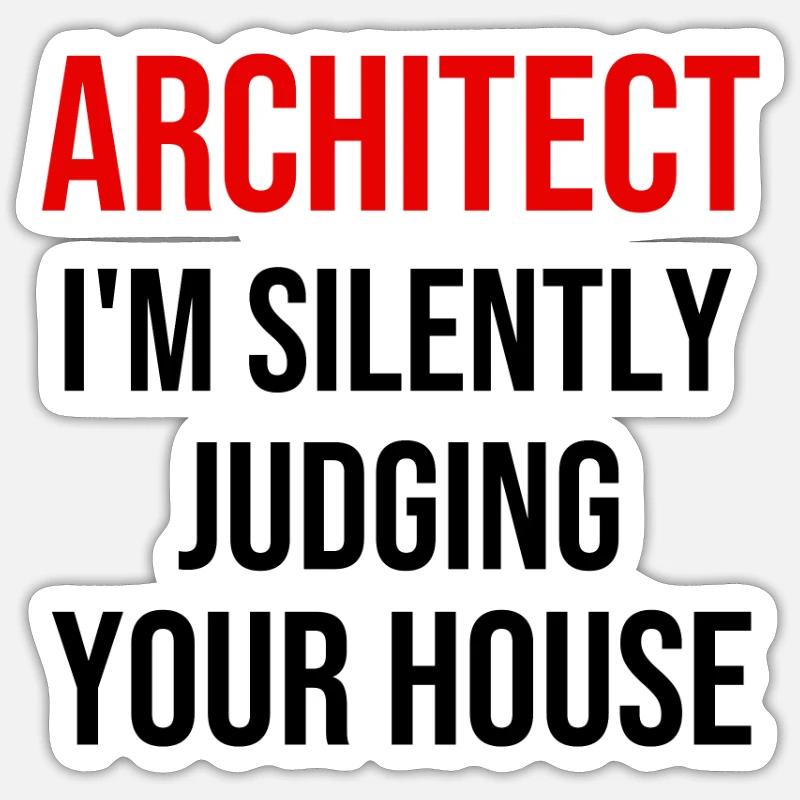 Architect Gift Architecture Student Architecture - Sticker size S (10 x 10 cm) - white matte