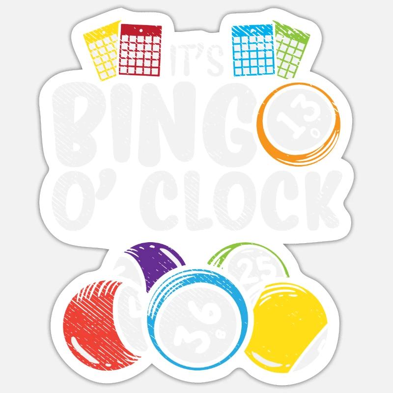 It’s Bingo O Clock - Sticker taille S (10 x 10 cm) - blanc mat