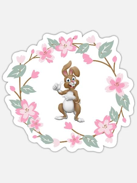 Frohe Ostern | Ostern | Ostergeschenke | Ostern - Sticker Größe S (10 x 10 cm) - Mattweiß
