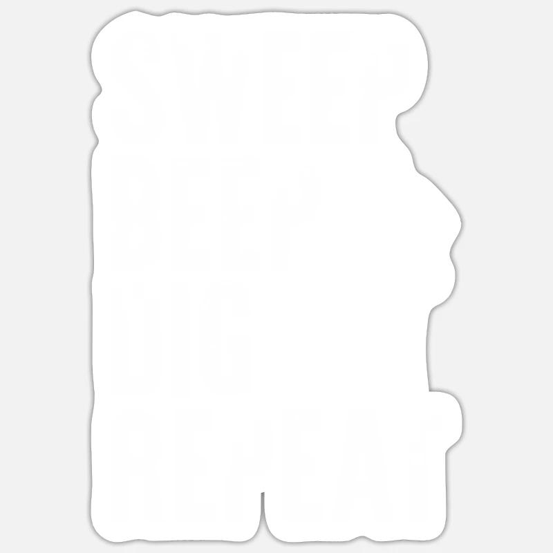 Sweep Beep Dig Repeat Sticker size S (10 x 10 cm)