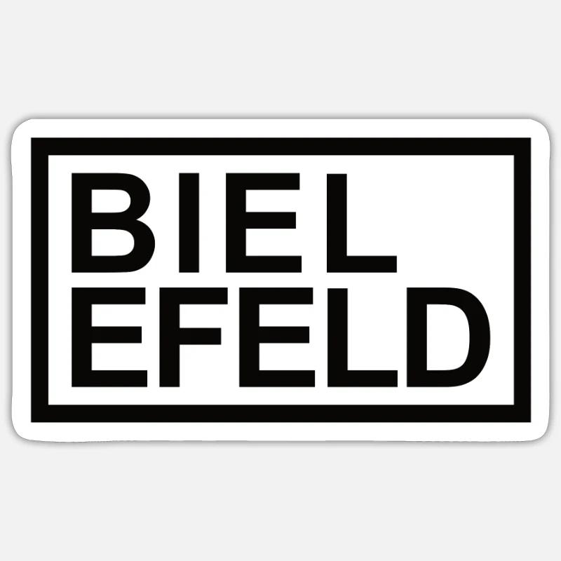 Bielefeld - Sticker Größe S (10 x 10 cm) - Mattweiß