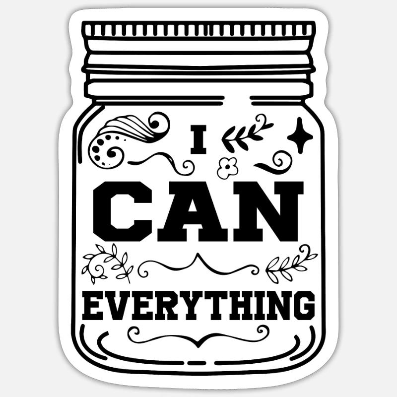 Selbstversorger Spruch - Gemüse Einkochen Sticker Größe S (10 x 10 cm)