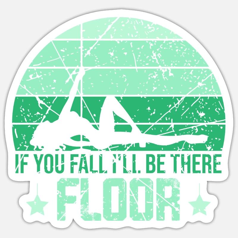 Pole Dance - Sticker taille S (10 x 10 cm) - blanc mat