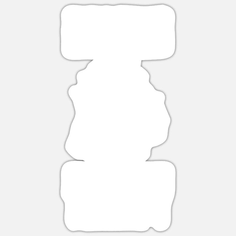 Boxe Boxer Boxer - Sticker taille S (10 x 10 cm) - blanc mat