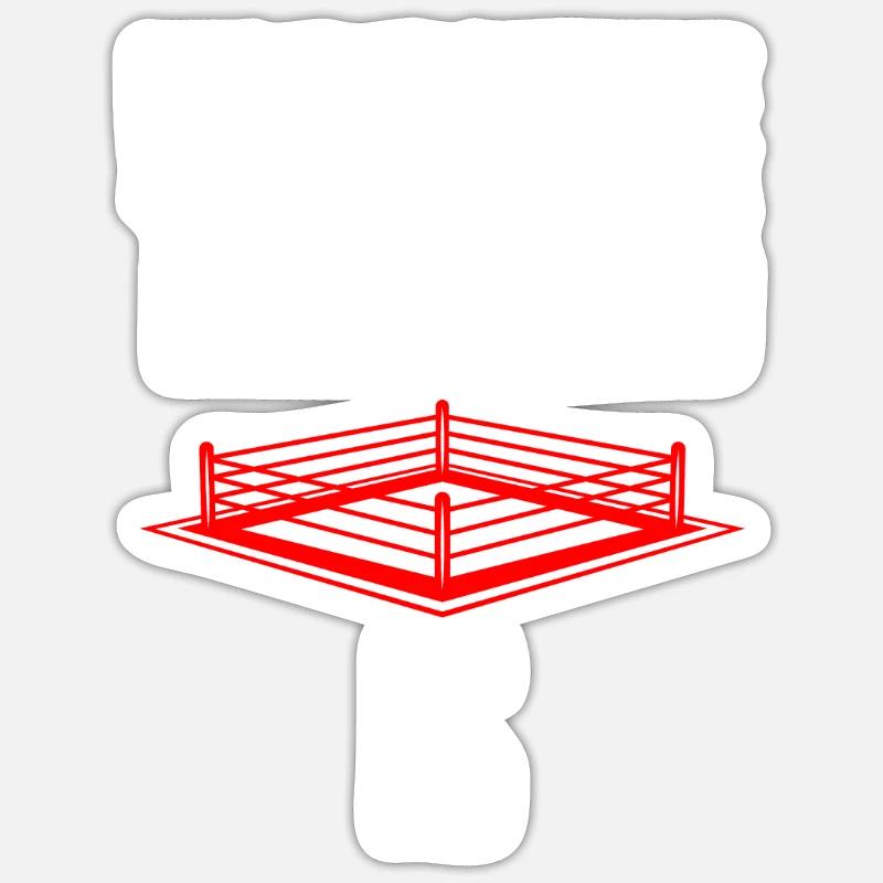 Boxen Boxkampf Boxer - Sticker Größe S (10 x 10 cm) - Mattweiß