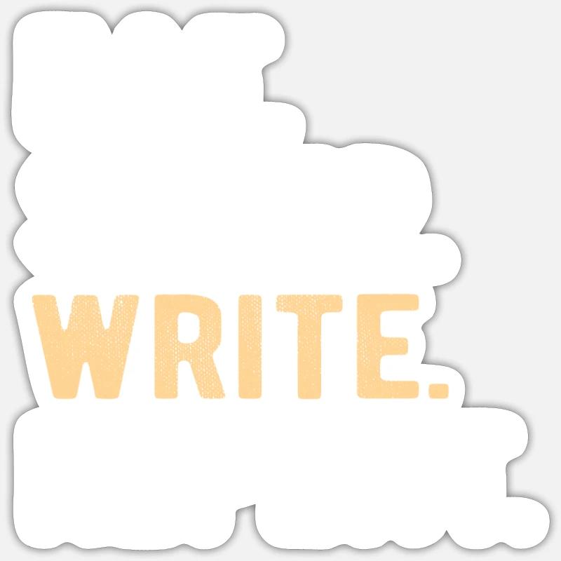 Writing/Writer : eat,sleep,write,repeat - Sticker size S (10 x 10 cm) - white matte