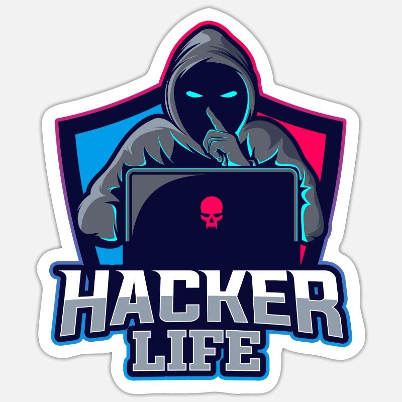 Hacker Life Sticker size S (10 x 10 cm)