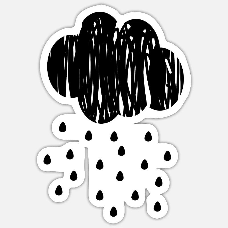 Rain cloud Sticker size S (10 x 10 cm)