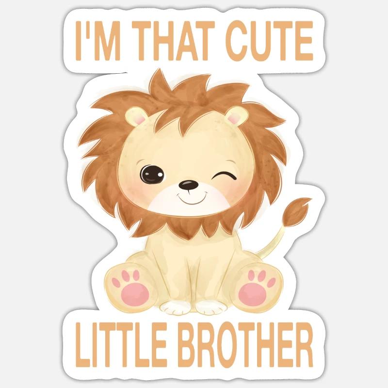 Frère frères et sœurs bébé bébé cadeau naissance - Sticker taille S (10 x 10 cm) - blanc mat